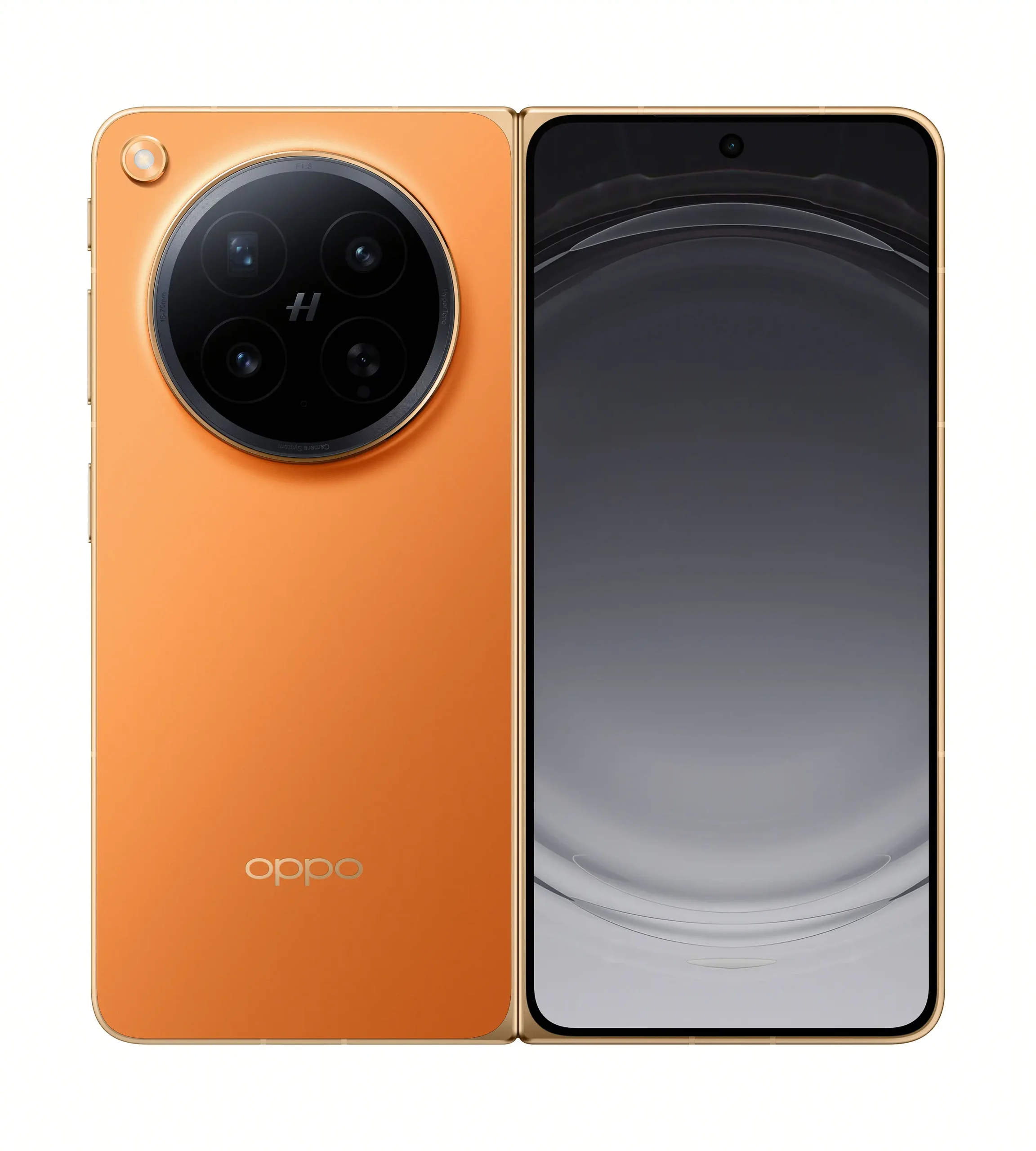 OPPO Find N6 台灣上市！2 億畫素哈蘇鏡頭＋無感摺痕，預購最高回饋近 5.5 萬 01 Find N6 旭日暖橘 背面展開 scaled