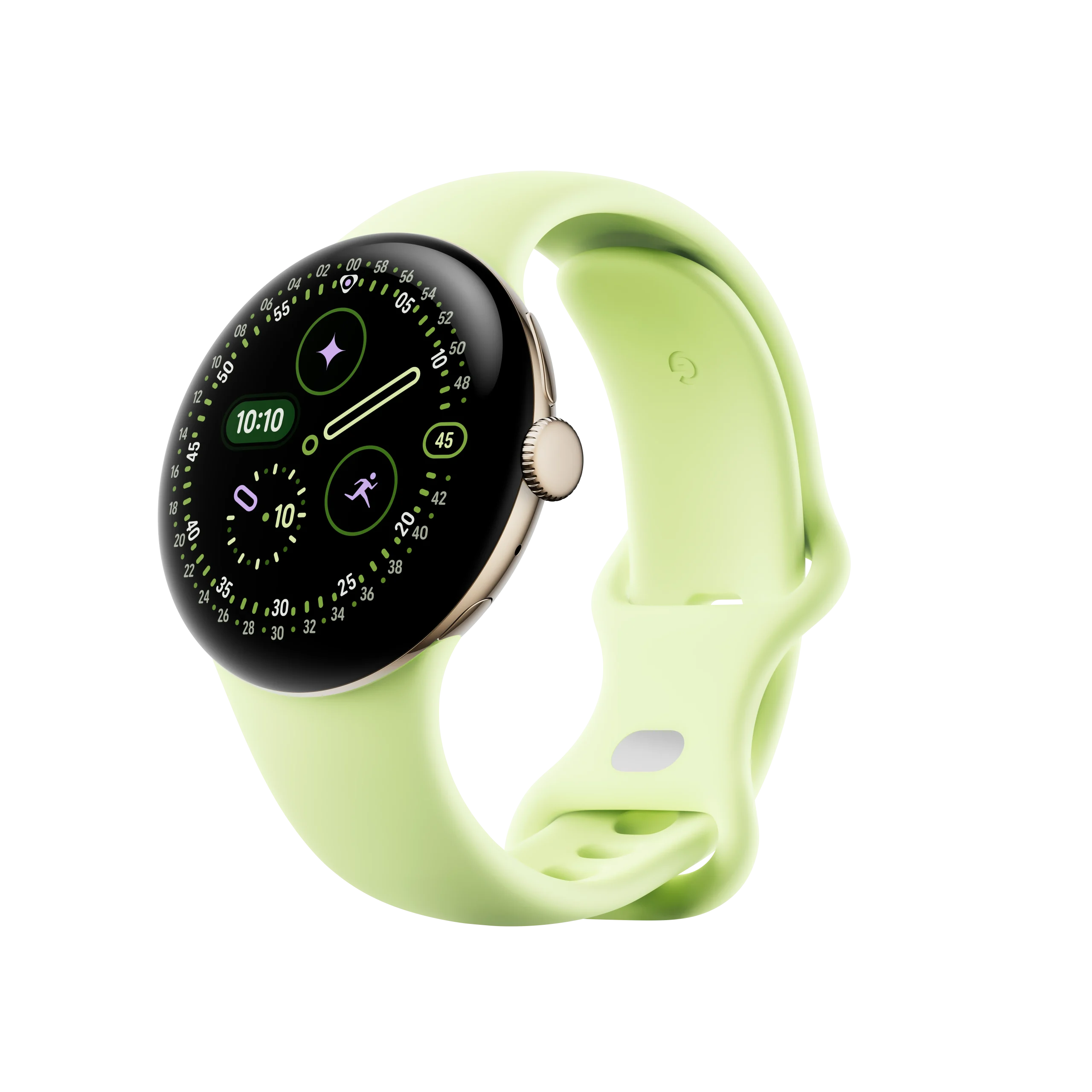 14. Google Pixel Watch 41mm 香檳金鋁製錶殼 香茅綠運動錶帶 右側 scaled Made by Google '25 六大新品總整理:台灣售價、上市日期 14. Google Pixel Watch 41mm 香檳金鋁製錶殼 香茅綠運動錶帶 右側 scaled