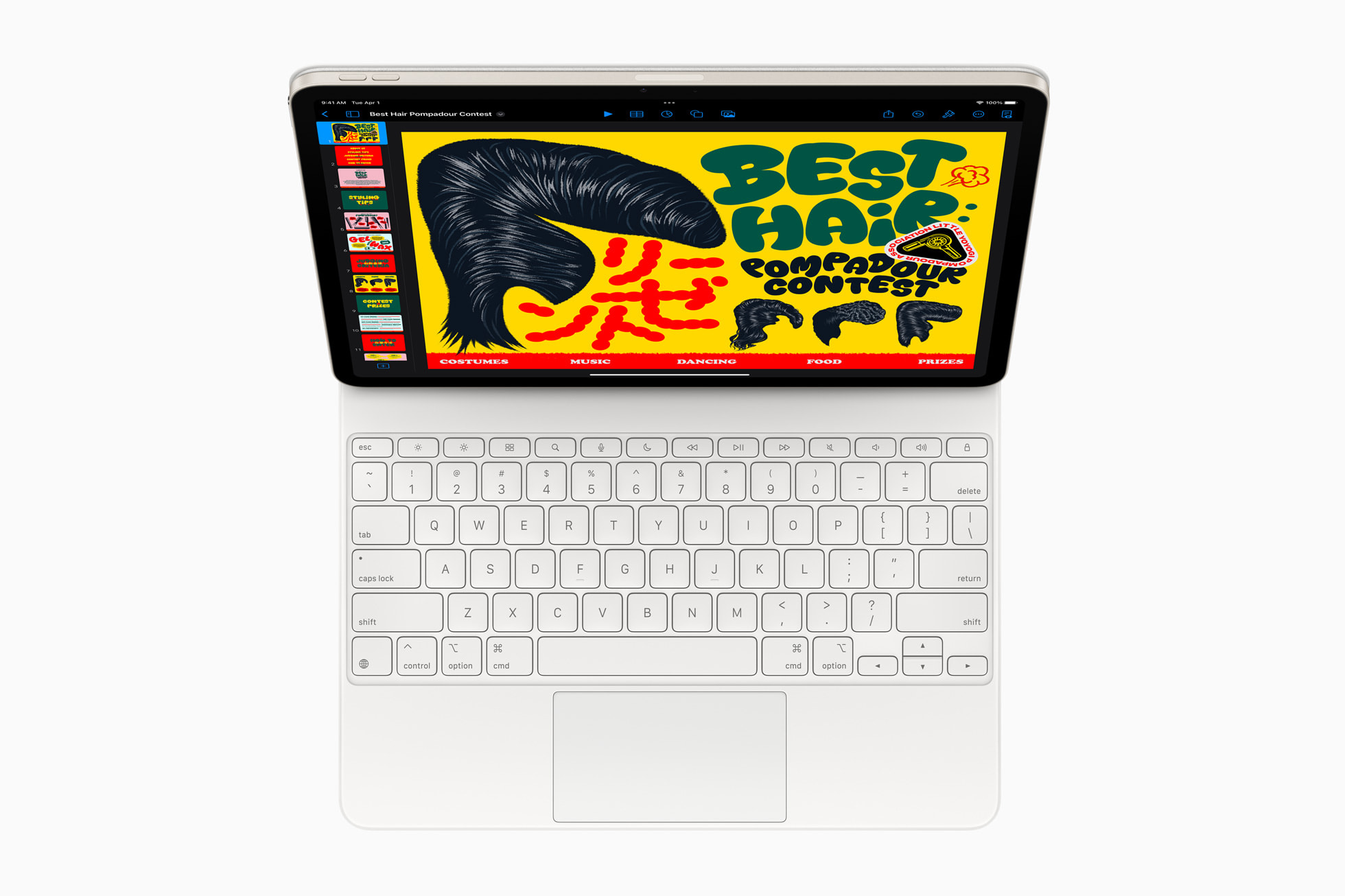 Apple iPad Air and Magic Keyboard top view M3 iPad Air 與 iPad 11 (A16) 更新重點、價格一次看 Apple iPad Air and Magic Keyboard top view