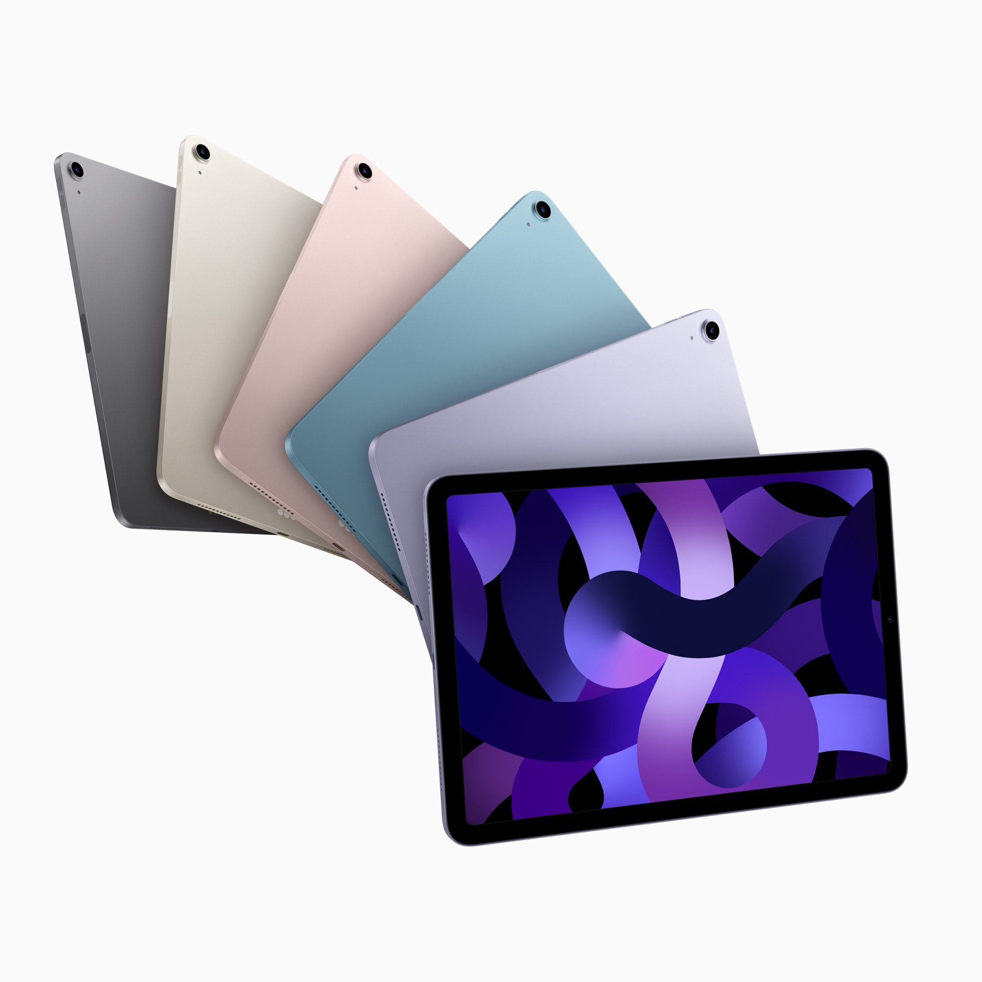 5 月 7 日的 Apple Event 到底會「Let Loose」什麼？ Apple iPad Air hero color lineup 220308