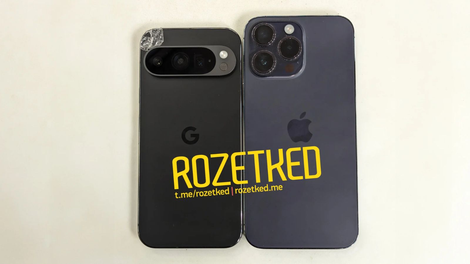Google Pixel 9 傳聞整理：終於要正面對決 iPhone 了嗎？ Leaked Pixel 9 Pro Next to iPhone 14 Pro