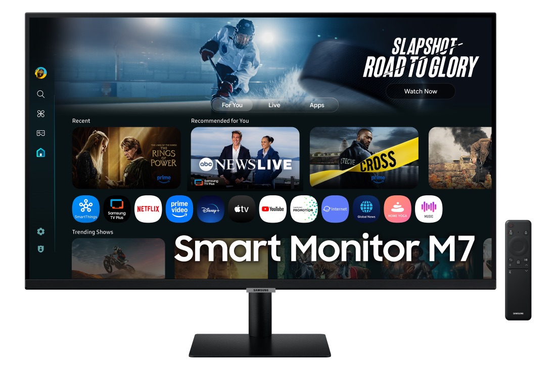 M70F Black 三星推出全新 Smart Monitor M9:支援 4K QD-OLED 與 AI 升頻,一機搞定工作娛樂 M70F Black
