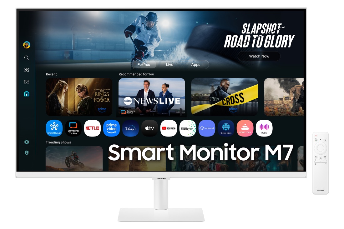 M70F White 三星推出全新 Smart Monitor M9:支援 4K QD-OLED 與 AI 升頻,一機搞定工作娛樂 M70F White