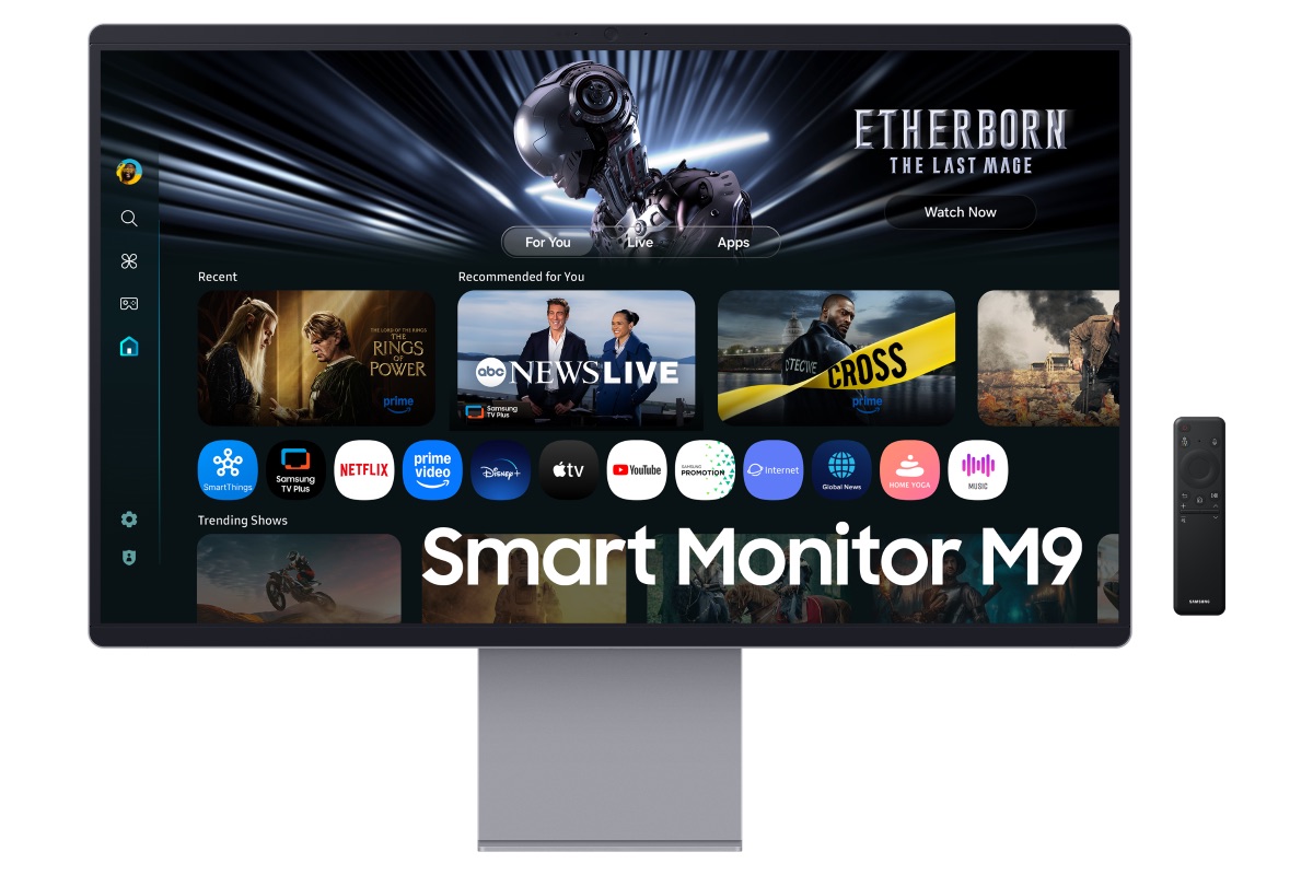 三星推出全新 Smart Monitor M9：支援 4K QD-OLED 與 AI 升頻，一機搞定工作娛樂 M90SF
