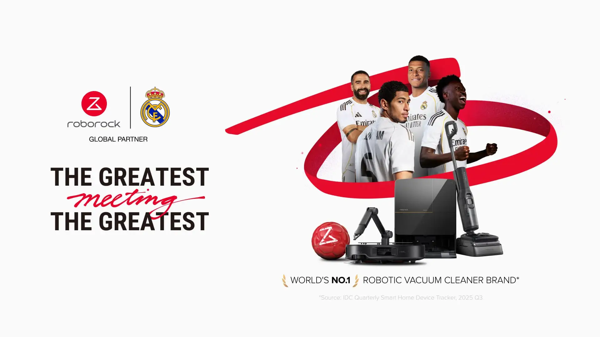 Roborock 石頭科技 CES 2026 發表全球首款雙輪足式掃地機器人 Roborock 石頭科技與世界頂級足球俱樂部皇家馬德里跨界合作，以雙方對創新及卓越表現的共同追求，將於2026年共同締造雙品牌巔峰成就。