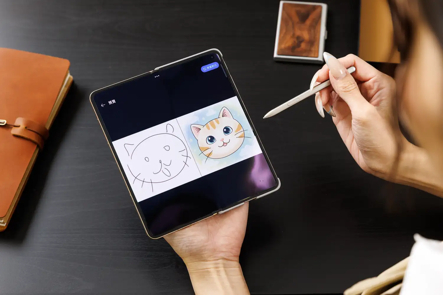 OPPO Find N6 台灣上市！2 億畫素哈蘇鏡頭＋無感摺痕，預購最高回饋近 5.5 萬 【圖4】OPPO Find N6 「繪圖畫」能將簡單的線稿草圖生成不同風格插圖，讓創意與效率實現