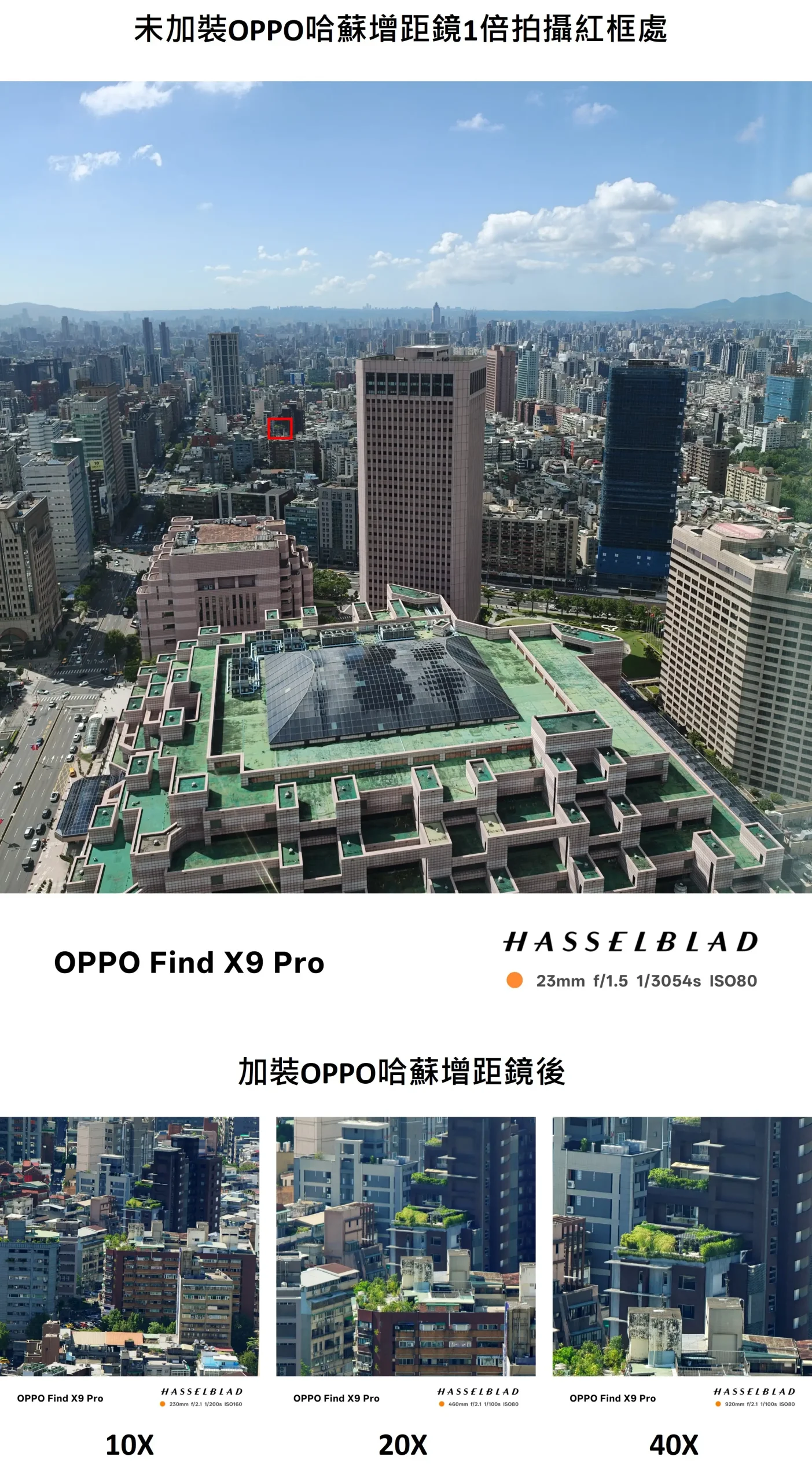 OPPO Find X9 系列重磅登場：2 億畫素哈蘇長焦與 7500mAh 超大電量 【圖片15】加裝OPPO哈蘇增距鏡拍攝前後對比 scaled