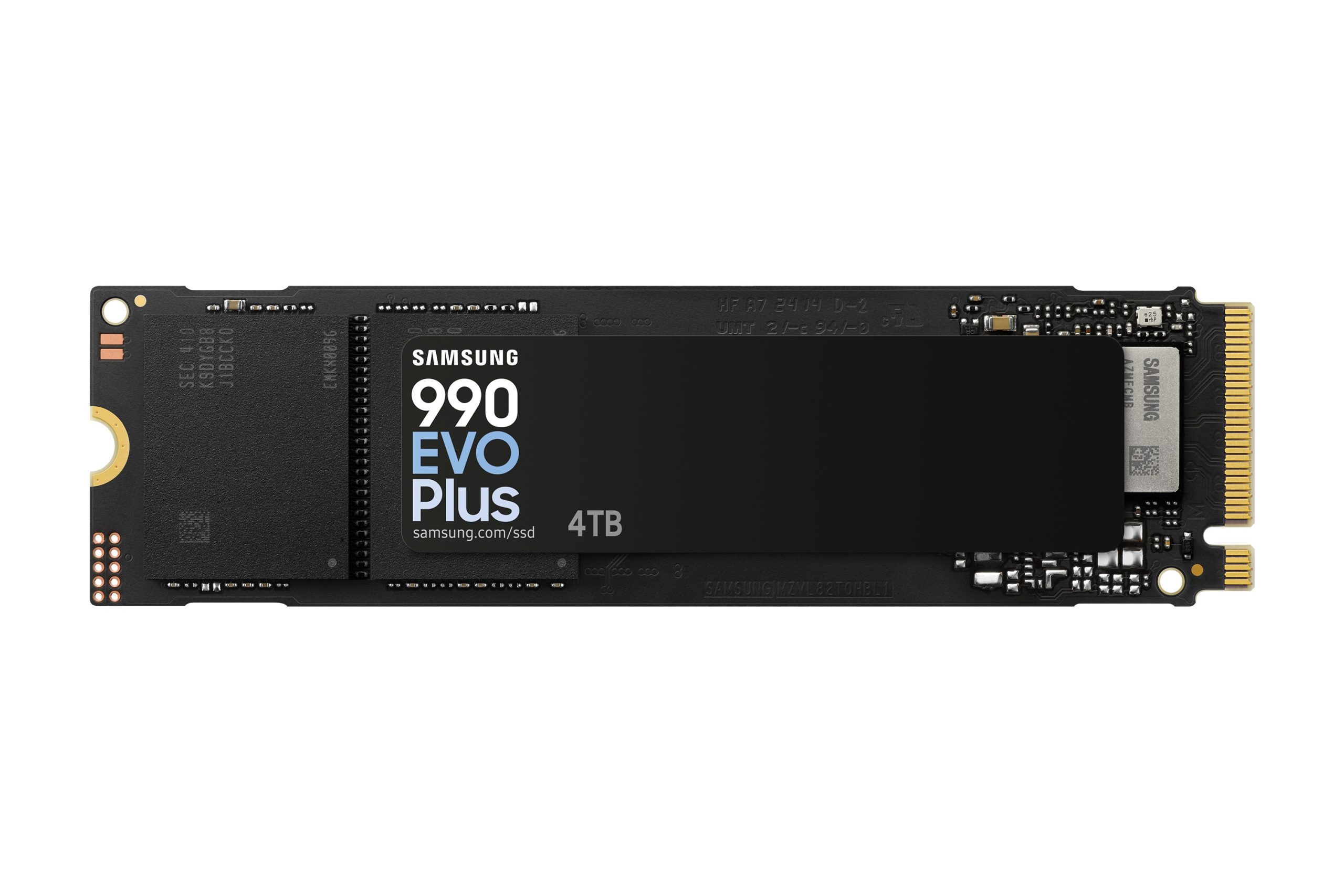 三星 990 EVO Plus 問世：讀寫 7,250M/6,300M 並新增 4TB 大容量 【新聞圖片1】SSD 990 EVO Plus固態硬碟 正面 scaled