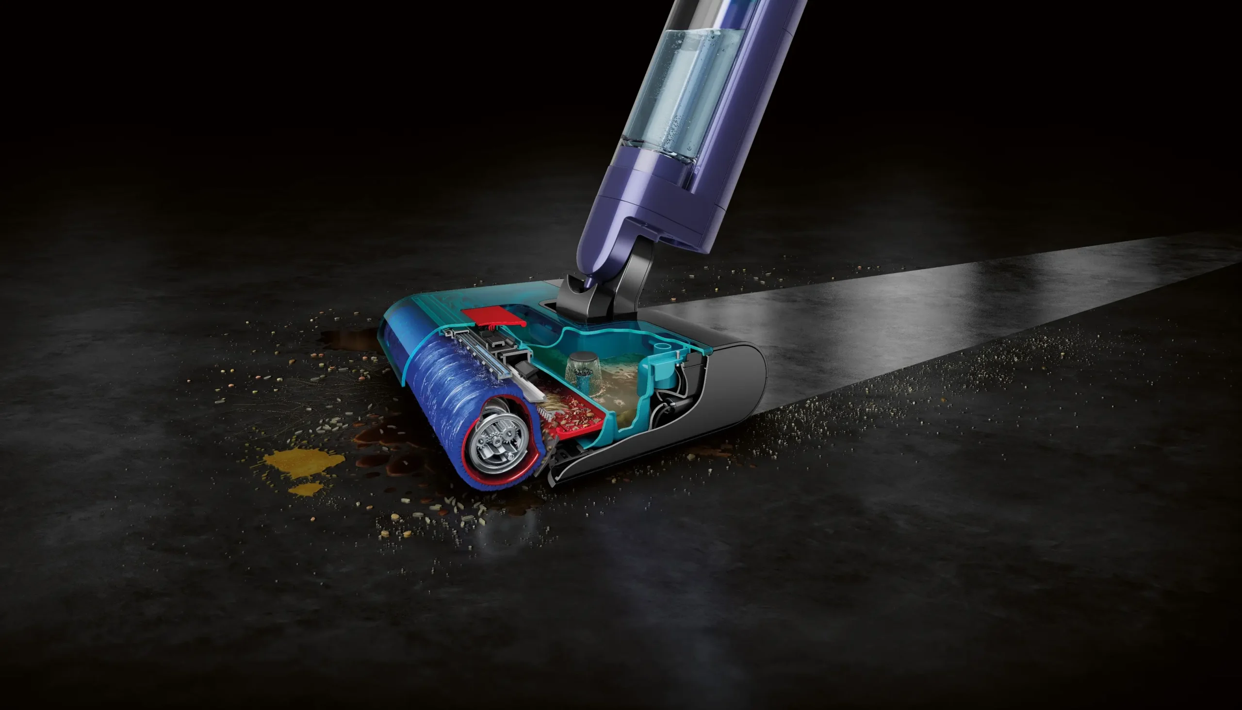 年節大掃除必備！Dyson 洗地機與乾濕吸塵全系列解析 【新聞圖片3】Dyson CleanWash Hygiene™深層潔淨洗地機採用乾濕分離、髒污回收系統，實現零回流、零堵塞，維持穩定且高效的潔淨表現。 scaled