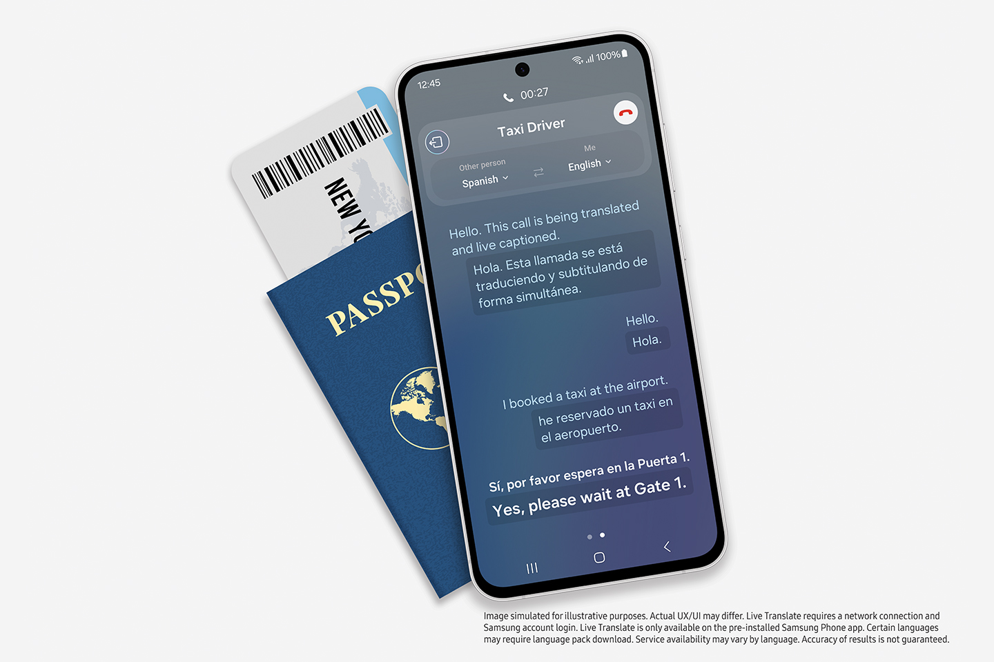 三星 AI 輕旗艦 Galaxy S24 FE 正式在台發表：螢幕電量皆升級 【新聞照片02】S24 FE支援多國語言翻譯，出國旅遊也能完美應對各種對話情境