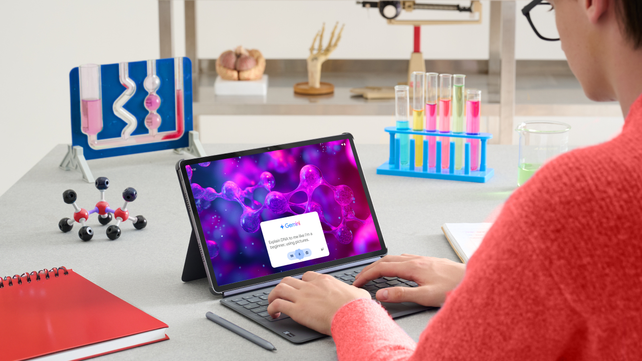 Lenovo Idea Tab Pro 全新登場！開學換機首選 【新聞照片05】Idea Tab Pro內建Google Gemini AI助理，能根據需求提供建議和靈感，讓繁瑣任務化繁為簡