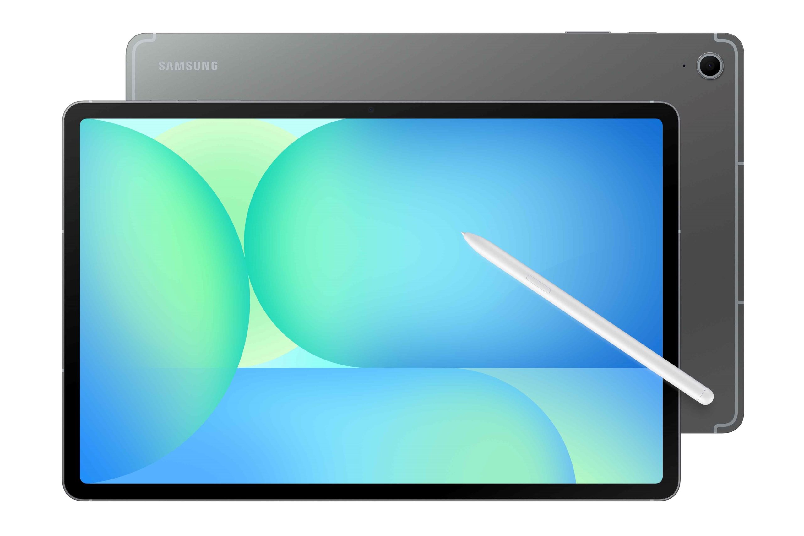 【新聞照片1】Galaxy Tab S10 FE 營火灰 正面 scaled 三星 Galaxy Tab S10 FE 系列登台:AI 智慧升級、大螢幕高效能 【新聞照片1】Galaxy Tab S10 FE 營火灰 正面 scaled