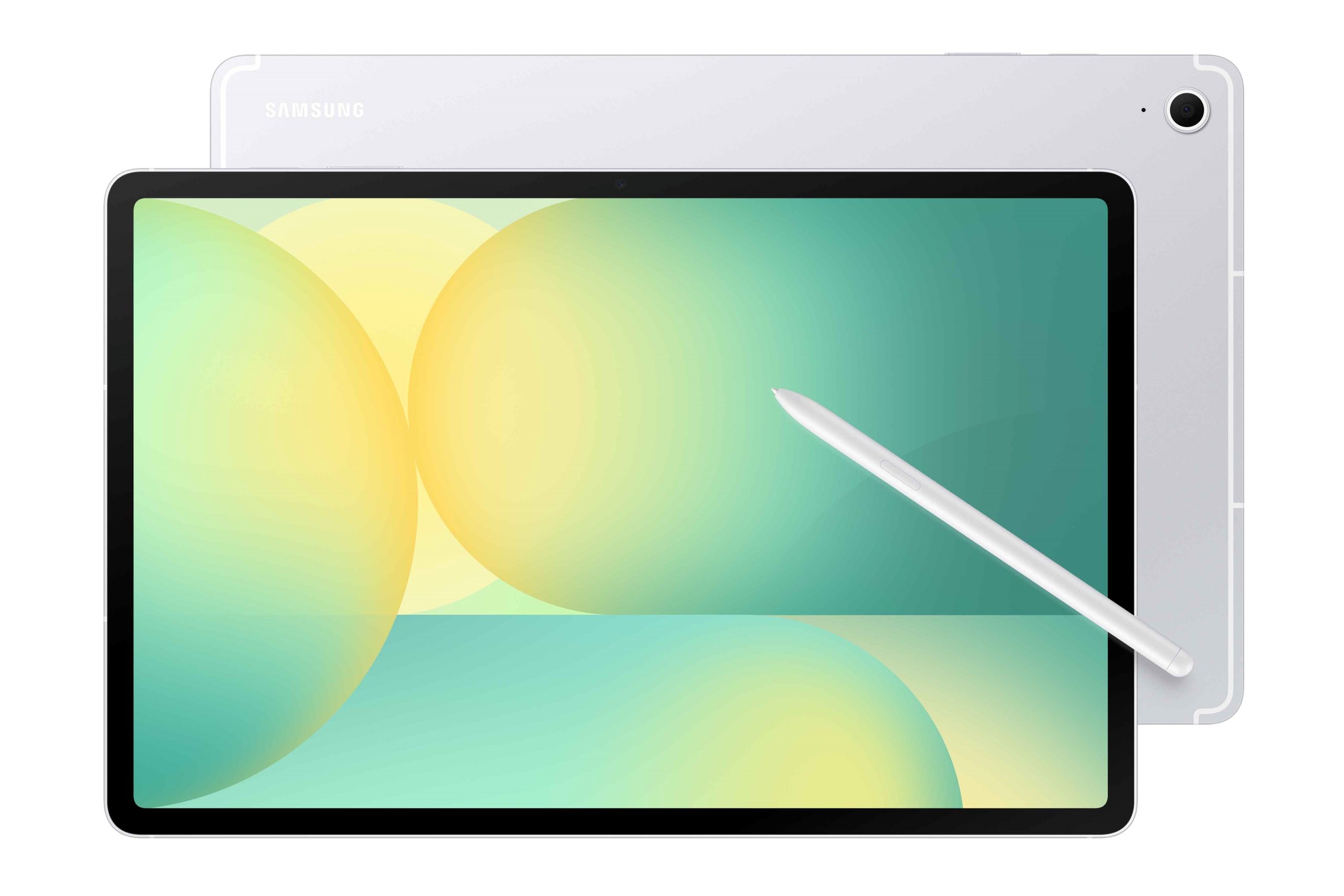 【新聞照片3】Galaxy Tab S10 FE 流星銀 正面 scaled 三星 Galaxy Tab S10 FE 系列登台:AI 智慧升級、大螢幕高效能 【新聞照片3】Galaxy Tab S10 FE 流星銀 正面 scaled