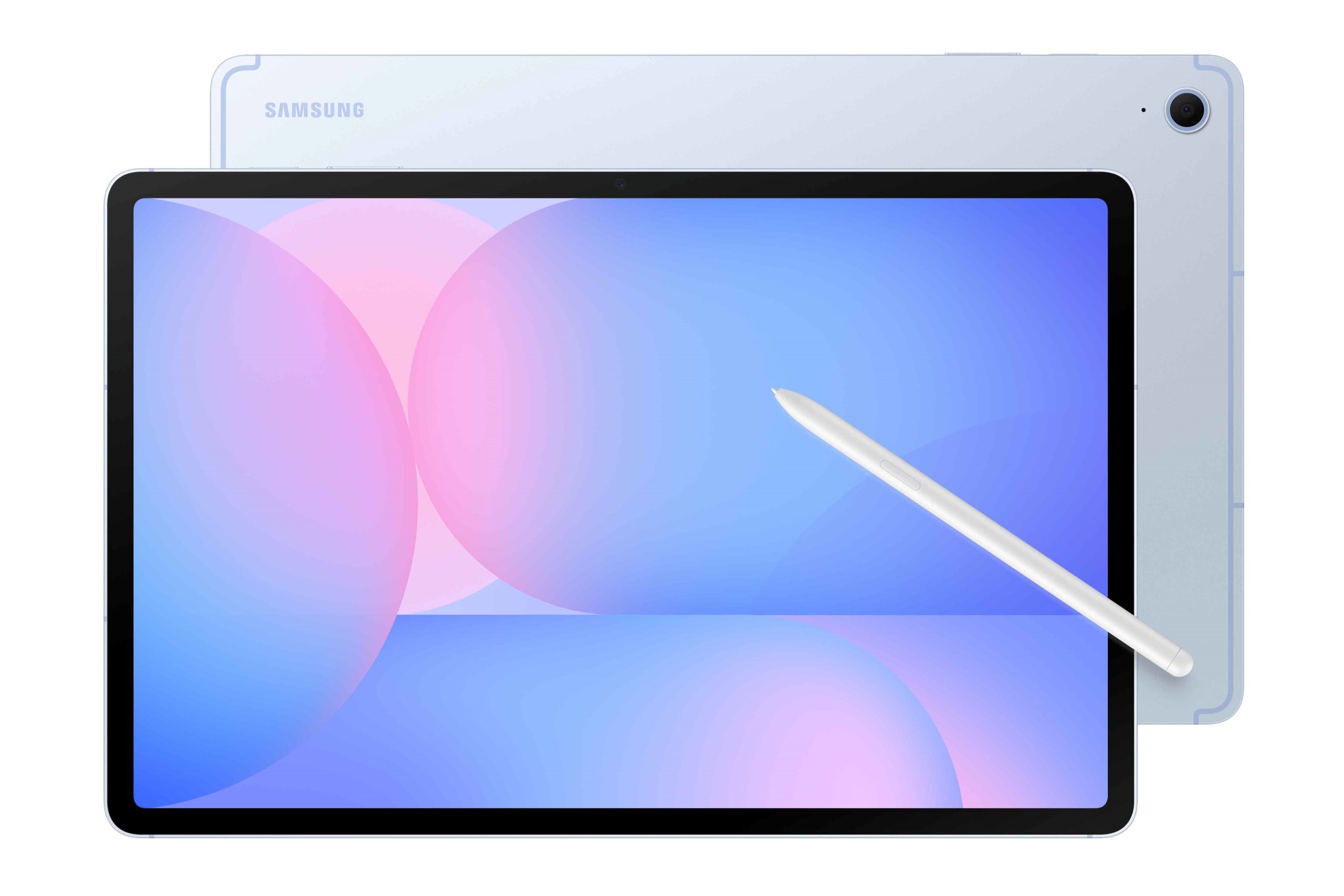 【新聞照片5】Galaxy Tab S10 FE 天幕藍 正面 scaled 三星 Galaxy Tab S10 FE 系列登台:AI 智慧升級、大螢幕高效能 【新聞照片5】Galaxy Tab S10 FE 天幕藍 正面 scaled