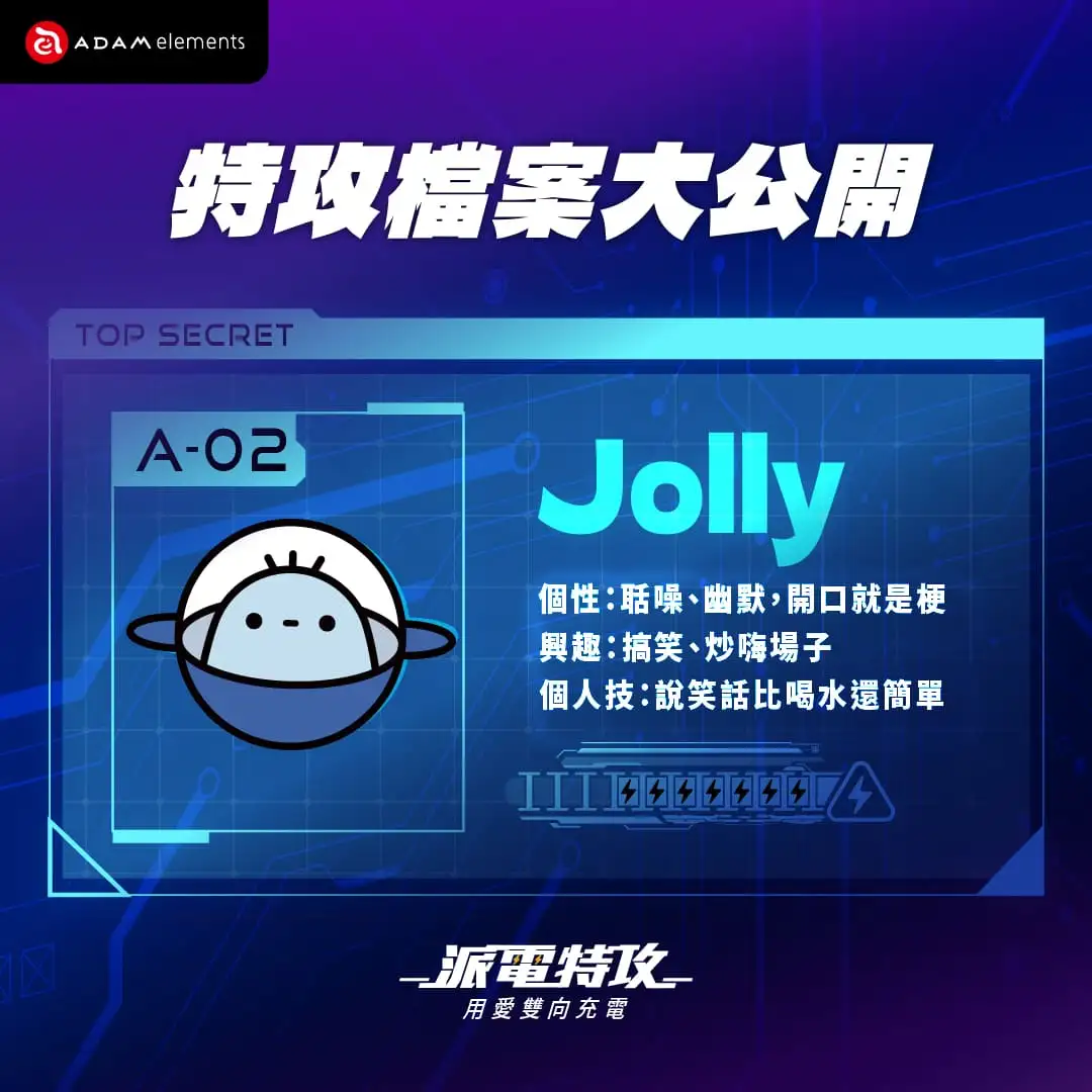 亞果元素推出全新 IP「ADAM Friends」與 VIONTA L5/L10 行動電源 圖說04 「ADAM Friends」以輕鬆且利於親近的的形象，傳遞正確用電知識，期盼成為消費者的 3C 電力補給夥伴右