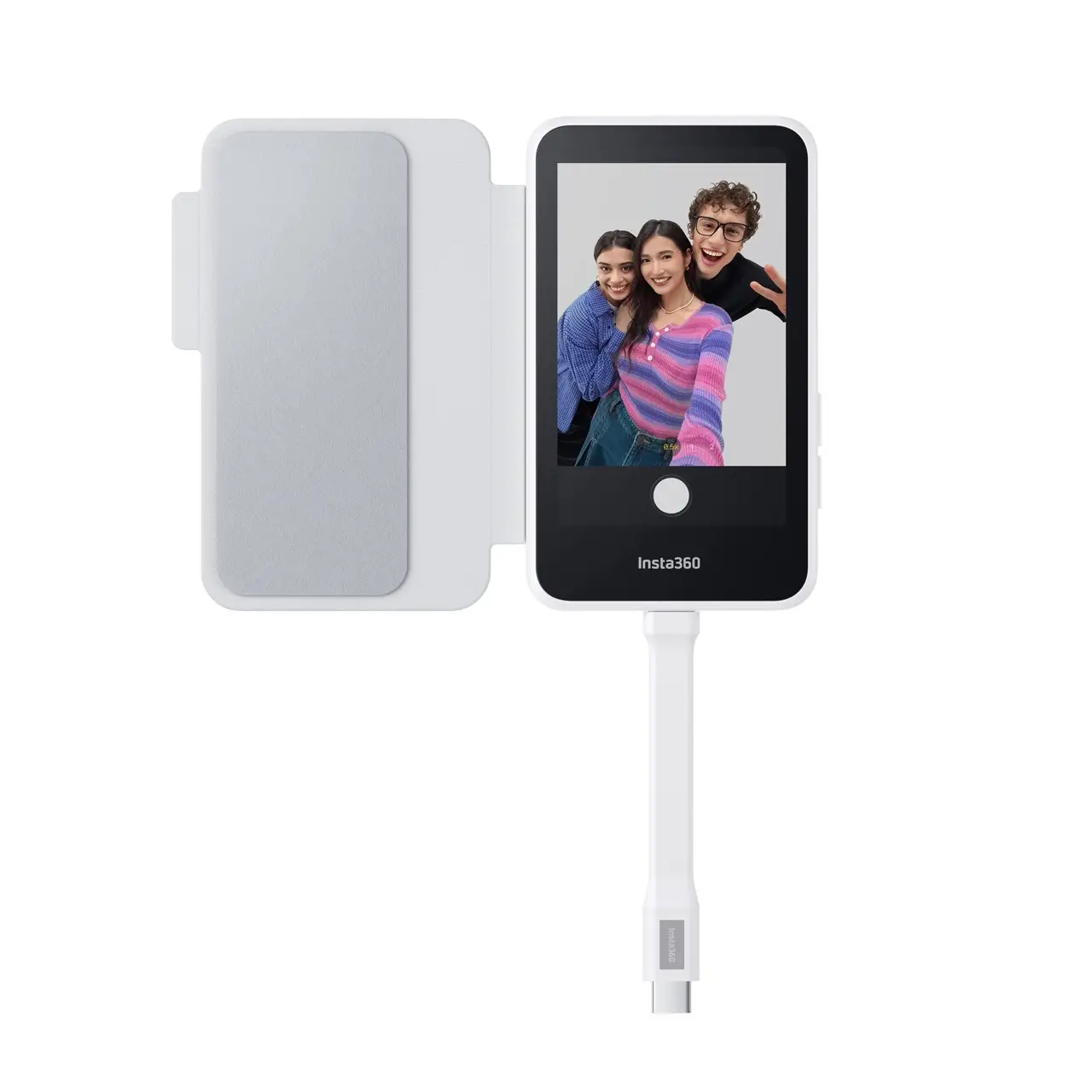 後鏡自拍神器！Insta360 推出 Snap 手機自拍螢幕，還有補光燈版本 大Insta360 Snap 手機自拍螢幕 02