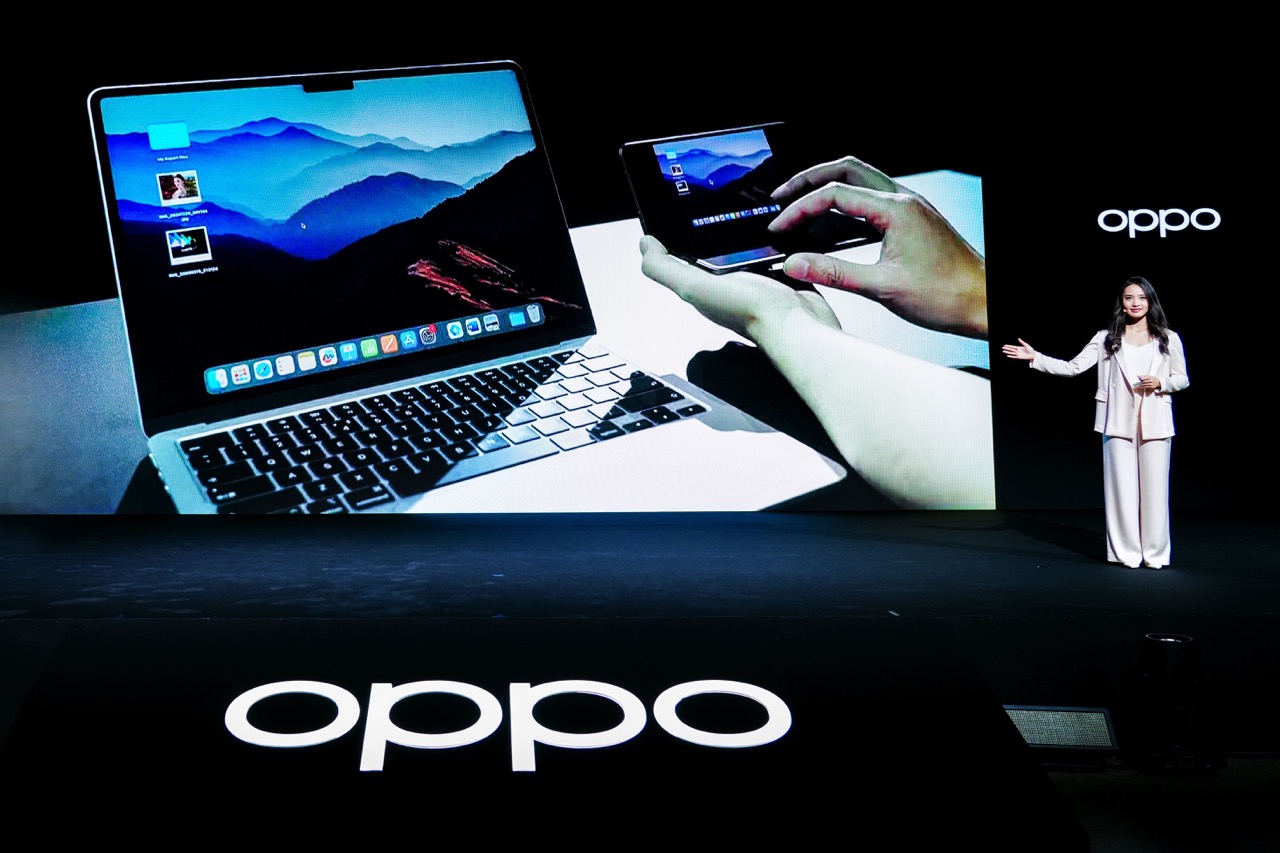 OPPO Find N5：摺疊機的劃時代之作，五大突破一次看 大OPPO打破生態系隔閡，Find N5可與Mac無縫連接共享檔案檔案、遠端操控。