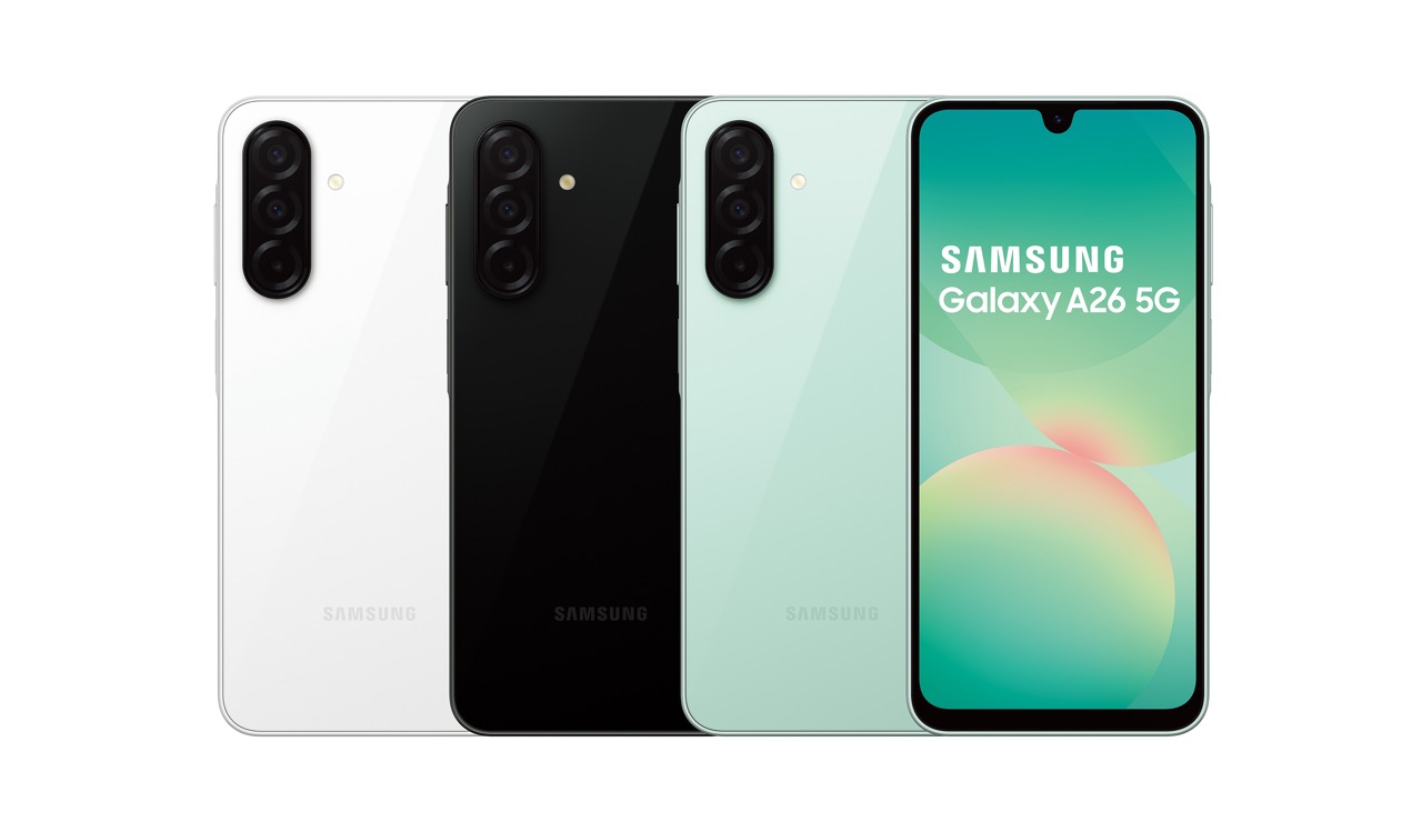 大【新聞圖片8】Galaxy A26 5G推出深潛黑、浪花白、度假綠3款顏色。 三星親民 AI 機海來襲!Galaxy A56、A36、A26 5G 三月下旬上市 大【新聞圖片8】Galaxy A26 5G推出深潛黑、浪花白、度假綠3款顏色。